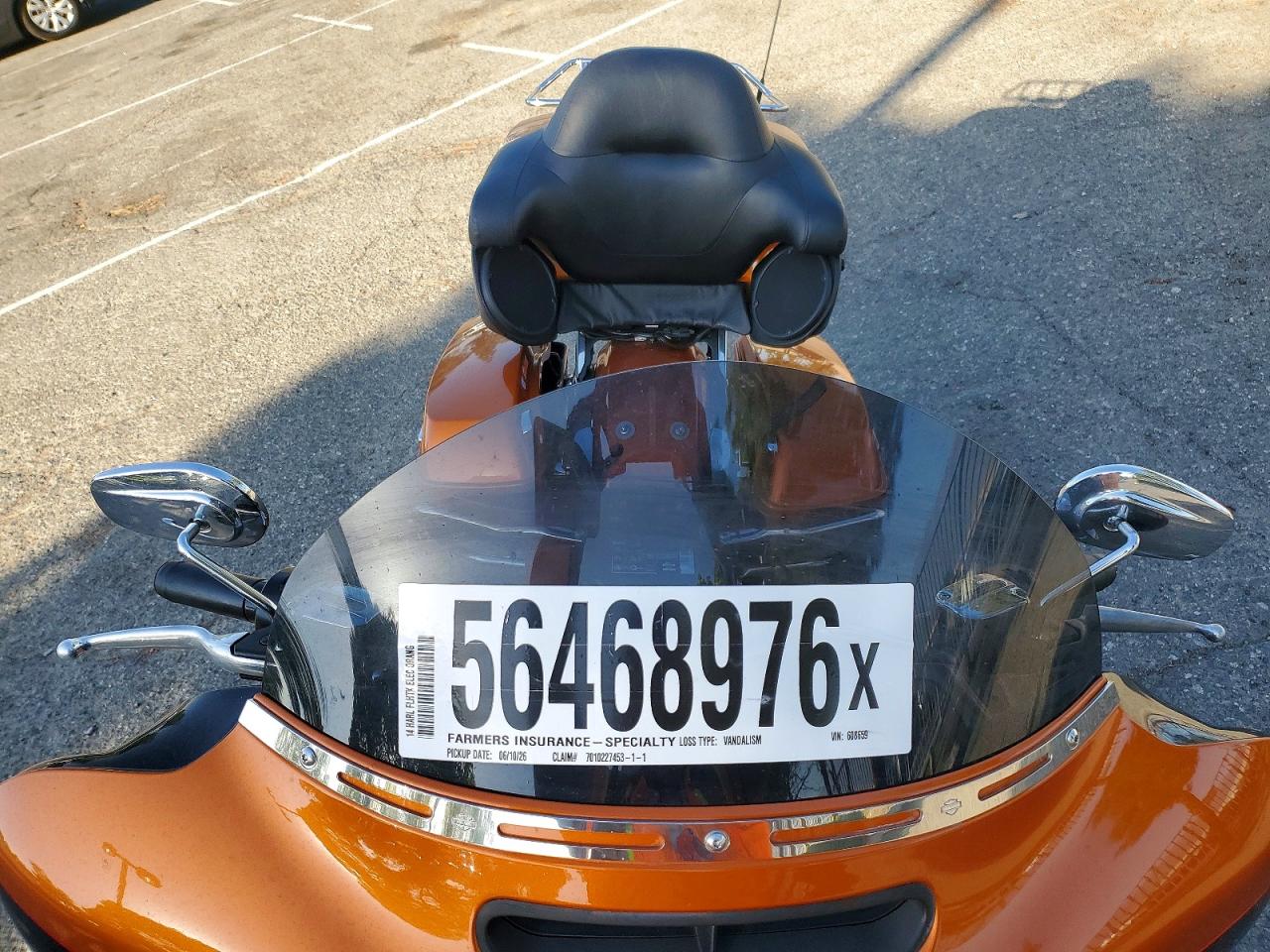 2014 Harley-Davidson FLHTK VIN 1HD1KEL30EB608659 COPART salvage auction — Vandalized, CA - SALVAGE CERTIFICATE, sold $3,000 on 2026-07-09 (photo 5)