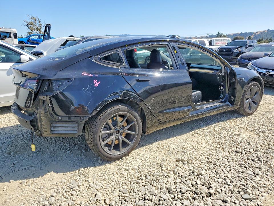 2018 Tesla Model 3 VIN 5YJ3E1EA7JF108303 COPART salvage auction — REAR END, Ca - Salvage Certificate, sold $4,000 on 2026-07-14 (photo 3)
