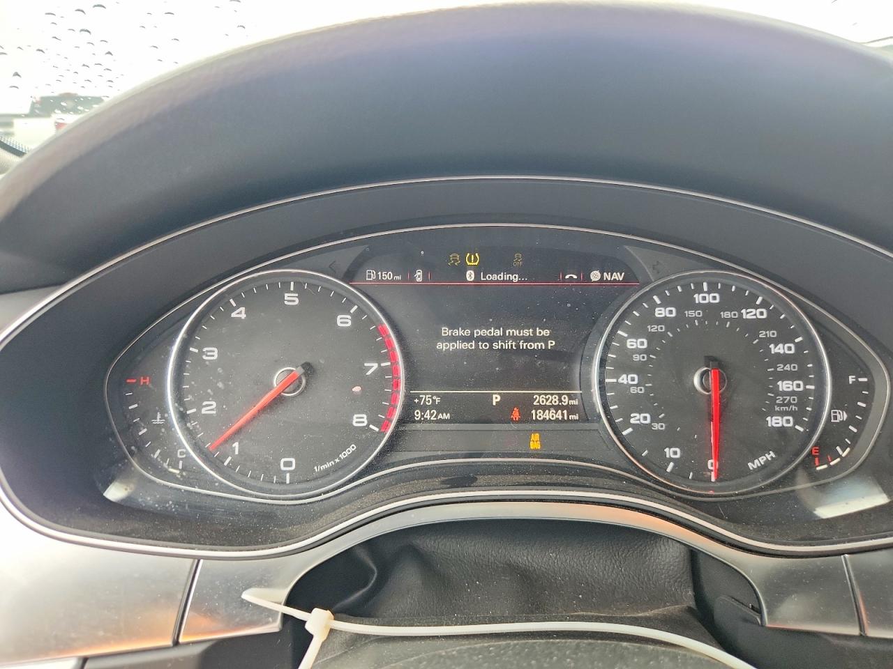 2012 Audi A6 VIN WAUHGAFC0CN034305 COPART salvage auction — Front End, IL - SALVAGE CERTIFICATE, sold $1,300 on 2026-07-09 (photo 9)