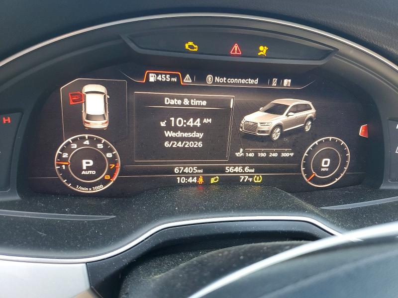 2019 Audi Q7 VIN WA1LHAF76KD018749 COPART salvage auction — FRONT END, Ma - Cert Of Title-Salvage, sold $6,100 on 2026-07-06 (photo 9)