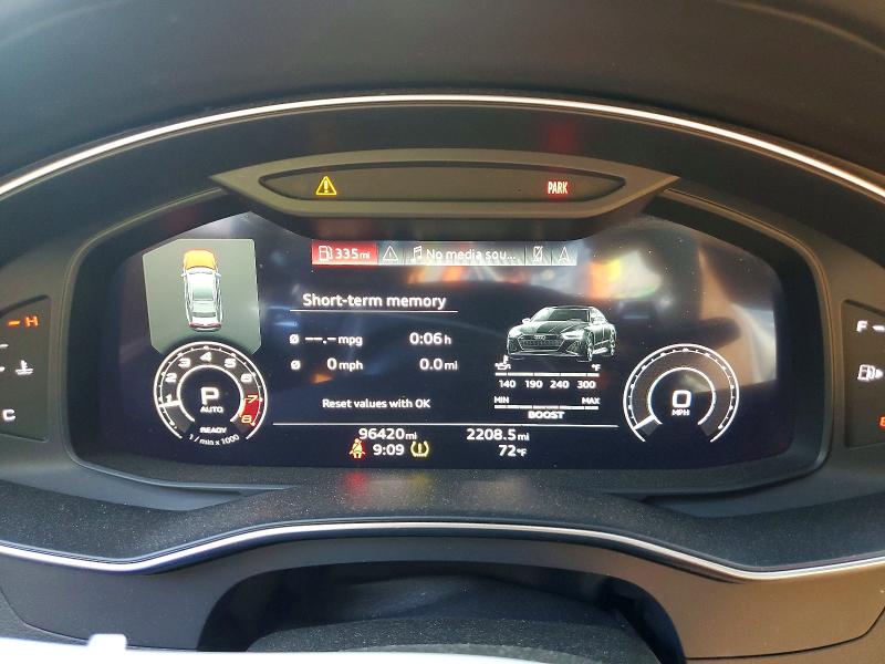2021 Audi S7 VIN WUAPCBF24MN901264 COPART salvage auction — FRONT END, Ny - Mv-907A Salvage Certificate, sold $30,000 on 2026-07-16 (photo 9)