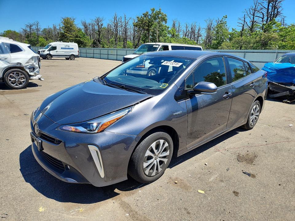 2020 Toyota Prius VIN JTDL9RFU1L3016390 COPART salvage auction — SIDE, Ny - Mv-907A Salvage Certificate, sold $4,000 on 2026-07-20 (photo 1)