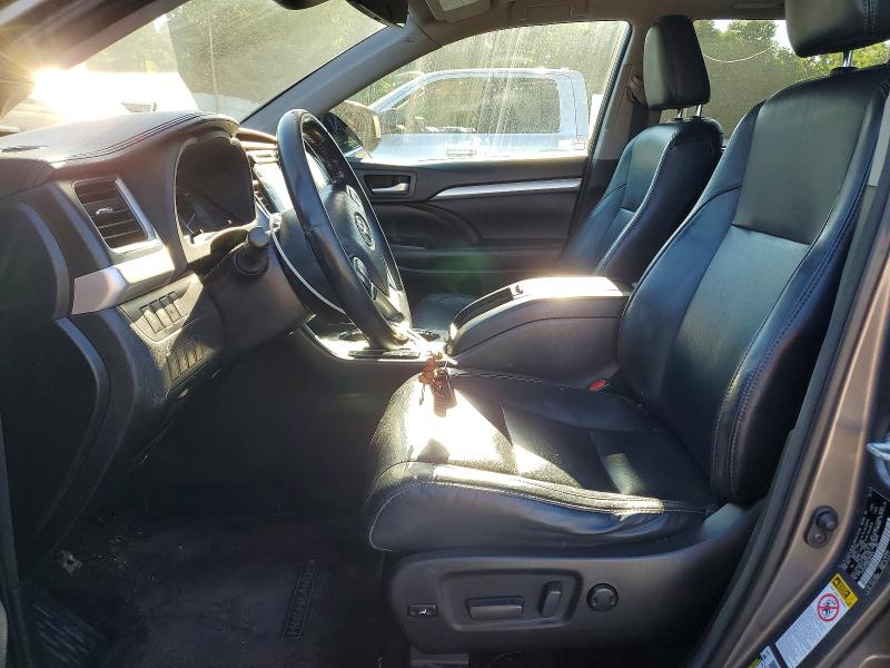 2017 Toyota Highlander VIN 5TDJZRFH2HS387476 COPART salvage auction — FRONT END, NY - MV-907A SALVAGE CERTIFICATE, sold $9,600 on 2026-07-14 (photo 7)
