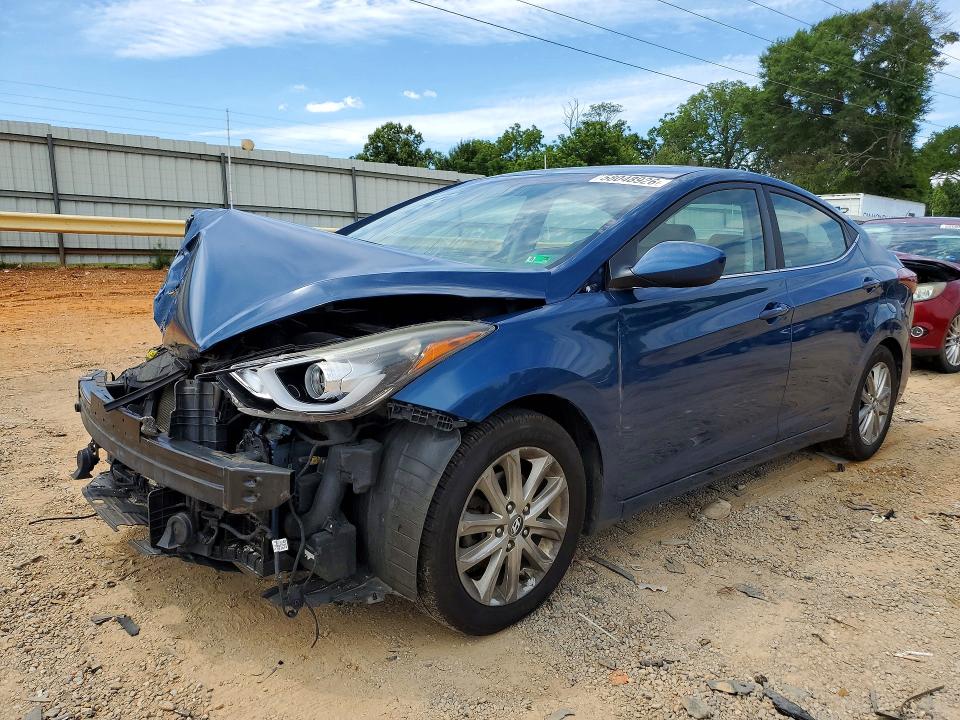 2015 Hyundai Elantra VIN KMHDH4AE2FU298169 COPART salvage auction — FRONT END, Va - Cert Of Title - Salvage, sold $700 on 2026-07-10 (photo 1)