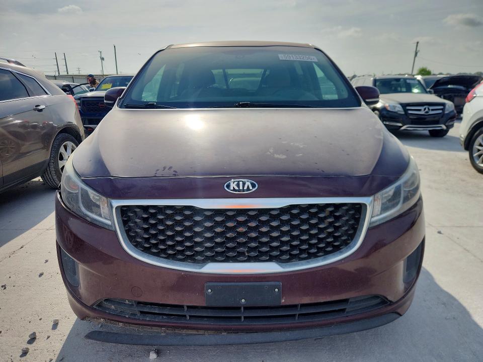 2018 Kia SEDONA VIN KNDMB5C16J6389349 COPART salvage auction — FRONT END, Tx - Certificate Of Title, sold $875 on 2026-07-14 (photo 5)