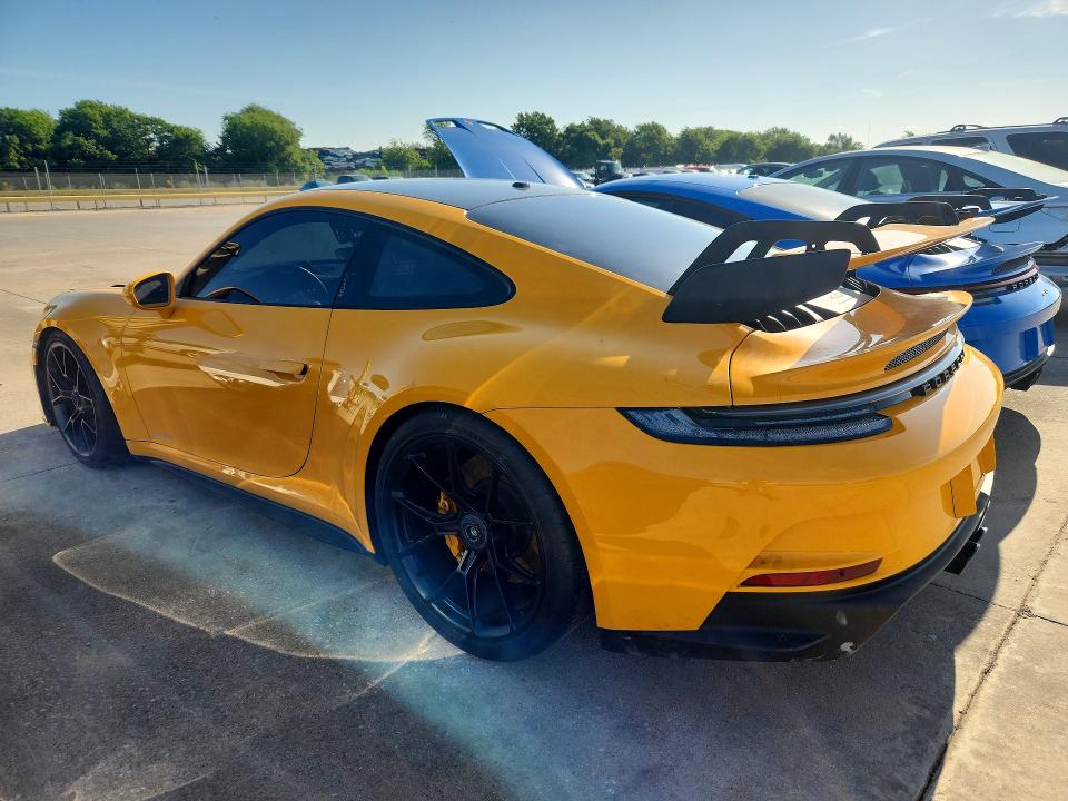 2022 Porsche 911 VIN WP0AC2A99NS270649 COPART salvage auction — FRONT END, Md - Cert Of Salvage > 75% Damage (P), sold $115,000 on 2026-07-02 (photo 2)