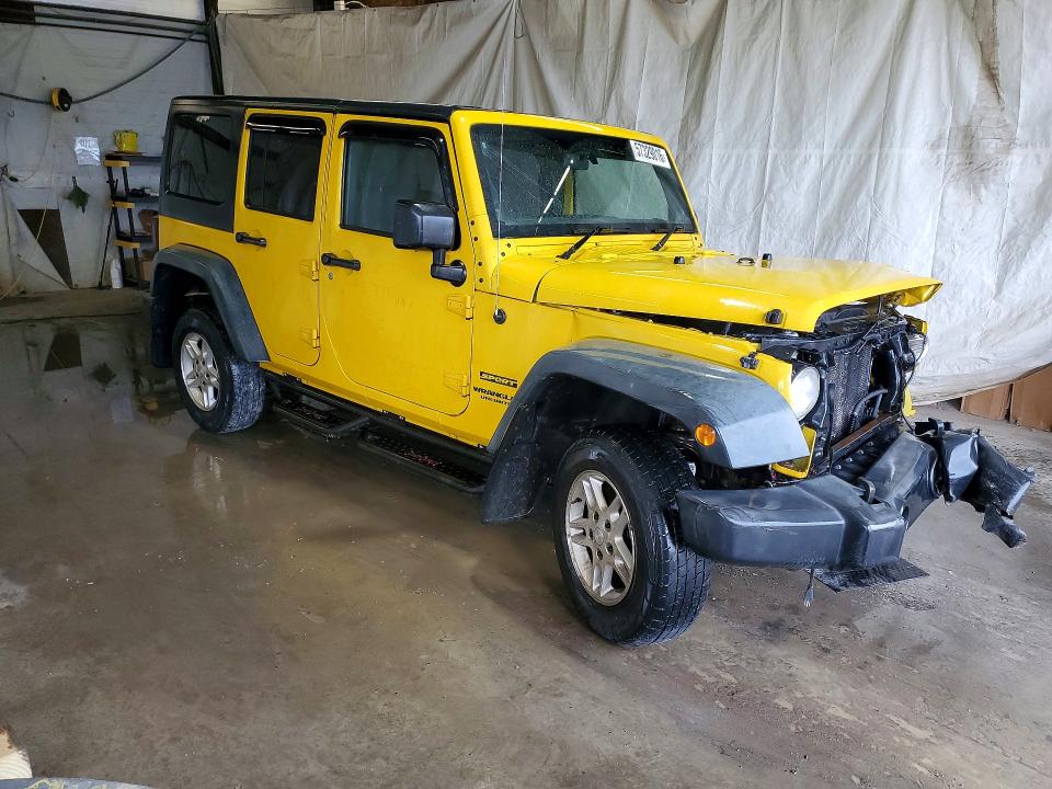 2011 Jeep Wrangler unlimited VIN 1J4BZ3H16BL519210 COPART salvage auction — FRONT END, Pa - Certificate Of Salvage, sold $900 on 2026-07-09 (photo 4)