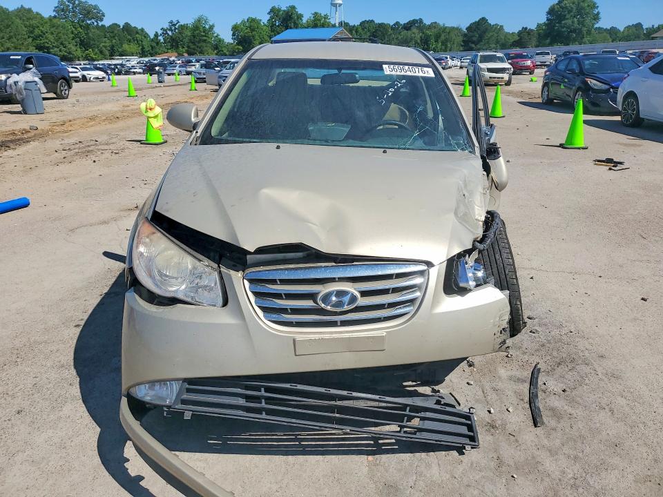 2010 Hyundai Elantra VIN KMHDU4AD6AU941313 COPART salvage auction — FRONT END, Ms - Cert Of Title-Salvaged, sold $400 on 2026-07-24 (photo 5)
