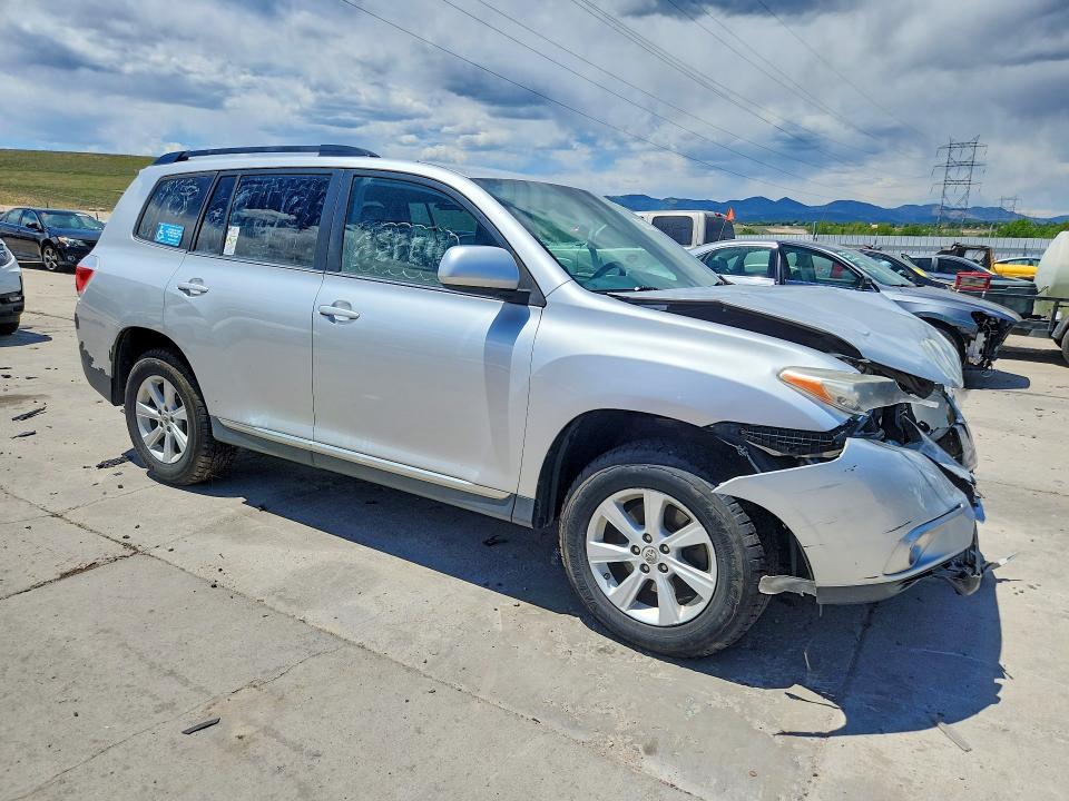 2012 Toyota Highlander VIN 5TDBK3EH2CS119558 COPART salvage auction — FRONT END, Co - Bill Of Sale-Parts Only, sold $1,450 on 2026-07-20 (photo 4)