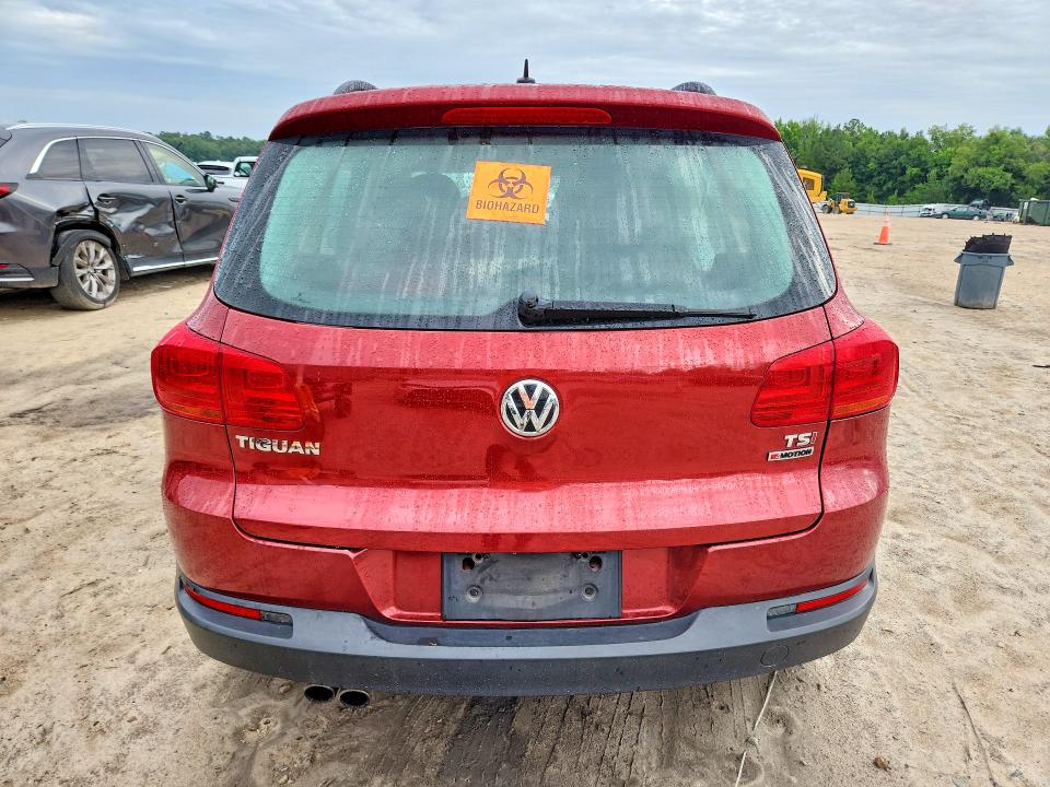 2016 Volkswagen Tiguan VIN WVGBV7AX7GW026595 COPART salvage auction — FRONT END, Fl - Cert Of Title Slvg Rebuildable, sold $425 on 2026-07-17 (photo 6)