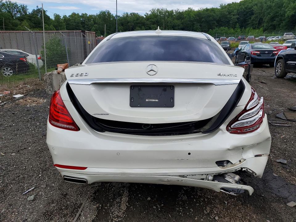 2016 Mercedes-benz S-klasse VIN WDDUG8FB1GA244917 COPART salvage auction — REAR END, Md - Cert Of Salvage > 75% Damage, sold $1,700 on 2026-08-18 (photo 6)