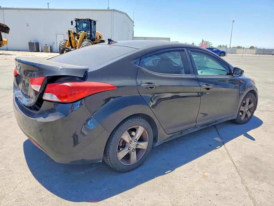 2012 Hyundai Elantra VIN KMHDH4AE1CU391972 COPART salvage auction — REAR END, Ca - Salvage Certificate, sold $975 on 2026-07-13 (photo 3)