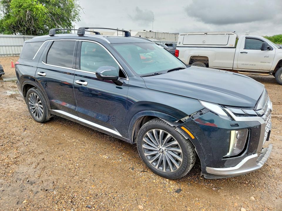 2023 Hyundai Palisade VIN KM8R7DGE2PU631648 COPART salvage auction — FRONT END, Tx - Salvage Vehicle Title, sold $12,300 on 2026-08-19 (photo 4)