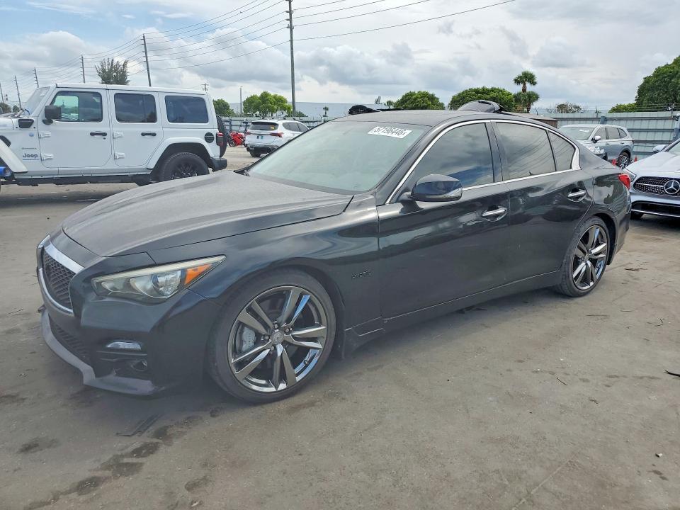 2015 Infiniti Q50 VIN JN1AV7AP4FM790708 COPART salvage auction — DAMAGE HISTORY, Fl - Certificate Of Title, sold $4,400 on 2026-07-06 (photo 1)