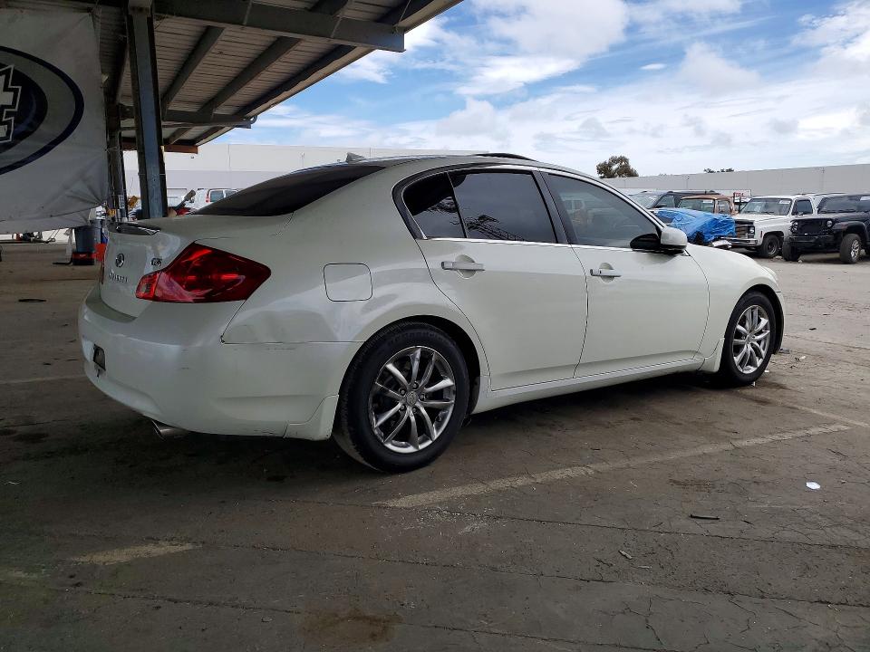 2007 Infiniti G VIN JNKBV61E97M721698 COPART salvage auction — VANDALISM, Ca - Salvage Certificate, sold $900 on 2026-07-07 (photo 3)