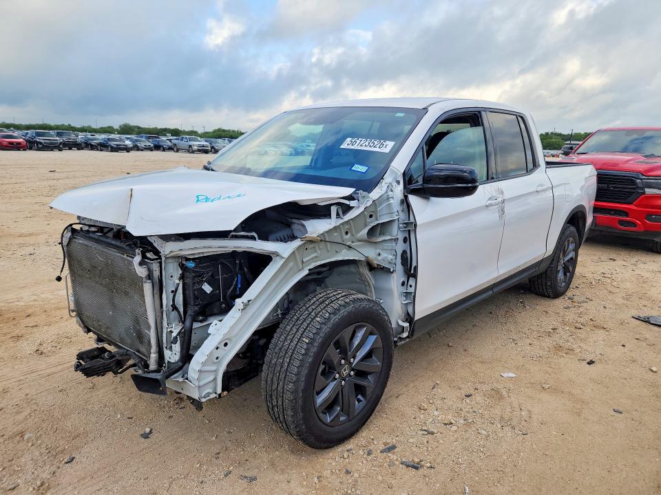2025 Honda Ridgeline VIN 5FPYK3F18SB032043 COPART salvage auction — FRONT END, Tx - Certificate Of Title, sold $8,000 on 2026-07-30 (photo 1)