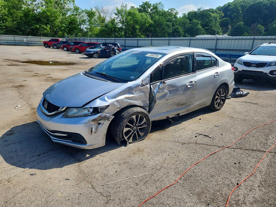2013 Honda Civic VIN 2HGFB2F85DH558488 COPART salvage auction — FRONT END, PA - CERT OF SALV-R=RECONSTRUCTED, sold $525 on 2026-07-02 (photo 1)