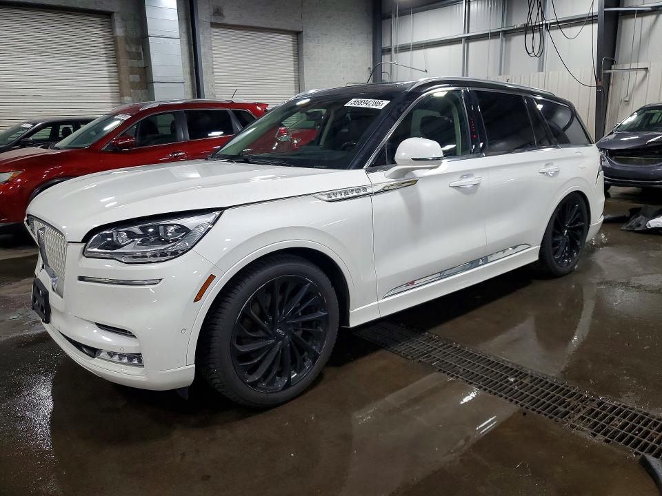 2022 Lincoln Aviator VIN 5LM5J7XC7NGL02792 COPART salvage auction — REAR END, MN - CERT OF TITLE-SALVAGE, sold $7,000 on 2026-07-28 (photo 1)