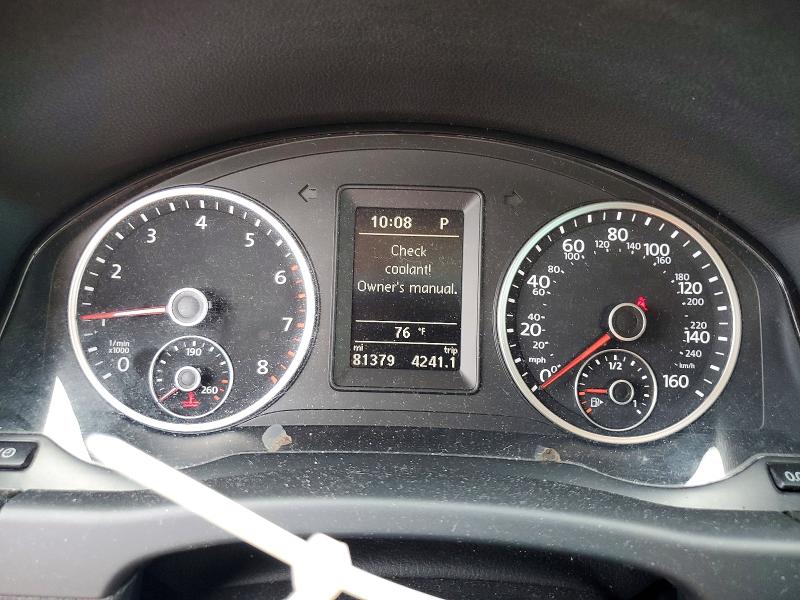 2016 Volkswagen Tiguan VIN WVGBV7AX9GW606026 COPART salvage auction — FRONT END, Pa - Certificate Of Salvage, sold $2,400 on 2026-08-06 (photo 9)