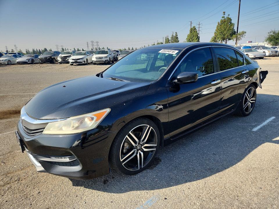 2016 Honda Accord VIN 1HGCR2F58GA107059 COPART salvage auction — REAR END, CA - SALVAGE CERTIFICATE, sold $3,150 on 2026-07-02 (photo 1)