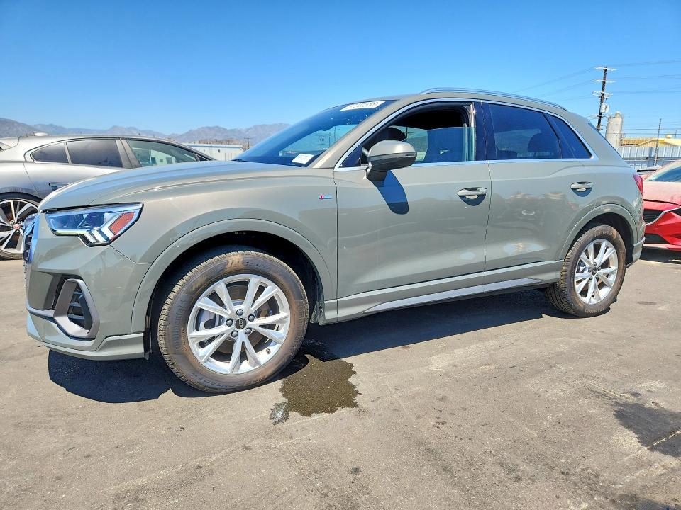 2025 Audi Q3 VIN WA1DECF38S1087157 COPART salvage auction — FRONT END, Ca - Salvage Certificate, sold $18,000 on 2026-07-08 (photo 1)