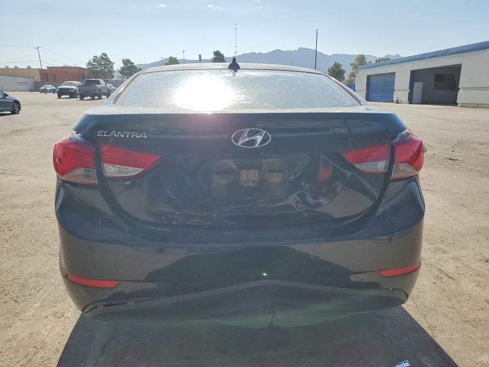 2016 Hyundai Elantra VIN 5NPDH4AE8GH747466 COPART salvage auction — REAR END, Salvage Title, sold $625 on 2026-07-31 (photo 6)