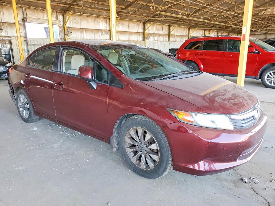 2012 Honda Civic VIN 2HGFB2F50CH612591 COPART salvage auction — REAR END, Az - Cert Of Title - Salvage, sold $2,050 on 2026-07-06 (photo 4)