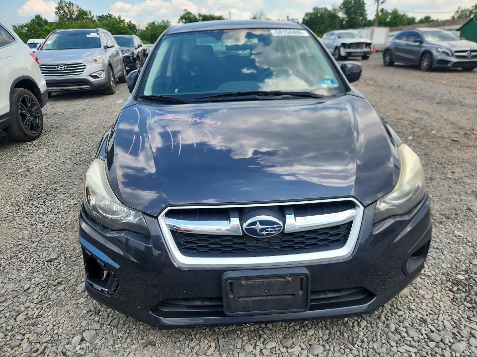 2014 Subaru Impreza VIN JF1GPAC62E8278252 COPART salvage auction — REAR END, NJ - CERT OF TITLE-SALVAGE (P), sold $350 on 2026-07-31 (photo 5)