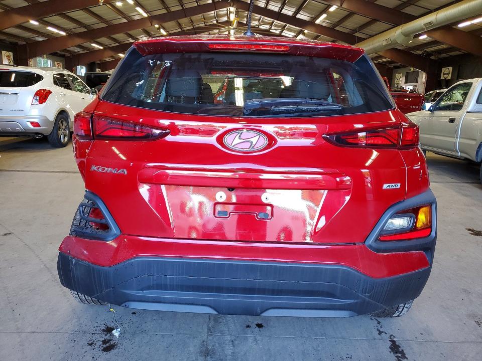 2021 Hyundai Kona VIN KM8K1CAA8MU711325 COPART salvage auction — REAR END, CT - CERTIFICATE OF TITLE (P), sold $9,200 on 2026-07-30 (photo 6)
