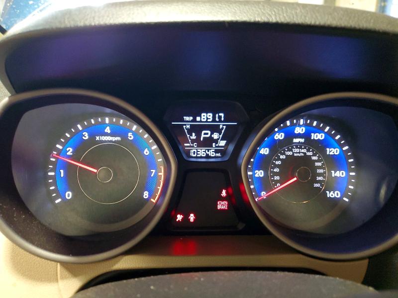 2016 Hyundai Elantra VIN KMHDH4AE9GU649287 COPART salvage auction — VANDALISM, PA - CERTIFICATE OF SALVAGE, sold $250 on 2026-07-19 (photo 9)