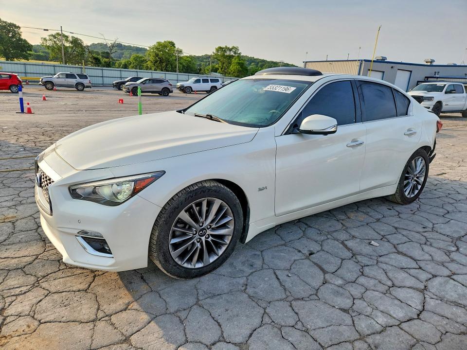 2020 Infiniti Q50 VIN JN1EV7AR3LM251303 COPART salvage auction — REAR END, Id - Salvage Certificate Of Title, sold $8,000 on 2026-08-17 (photo 1)