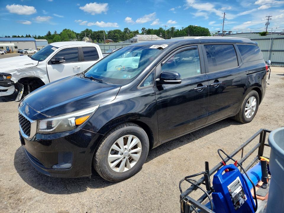 2016 Kia SEDONA VIN KNDMB5C10G6111202 COPART salvage auction — NORMAL WEAR, Wv - Certificate Of Title, sold $3,000 on 2026-07-10 (photo 1)