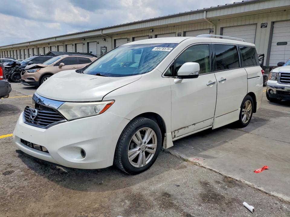 2014 Nissan Quest VIN JN8AE2KP8E9102195 COPART salvage auction — FRONT END, In - Certificate Of Title, sold $475 on 2026-07-09 (photo 1)