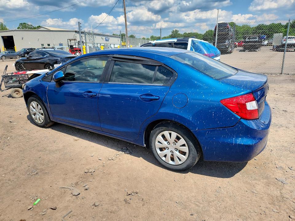 2012 Honda VIN 2HGFB2F55CH558673 COPART salvage auction — FRONT END, Salvage Title, sold $15 on 2026-08-03 (photo 2)