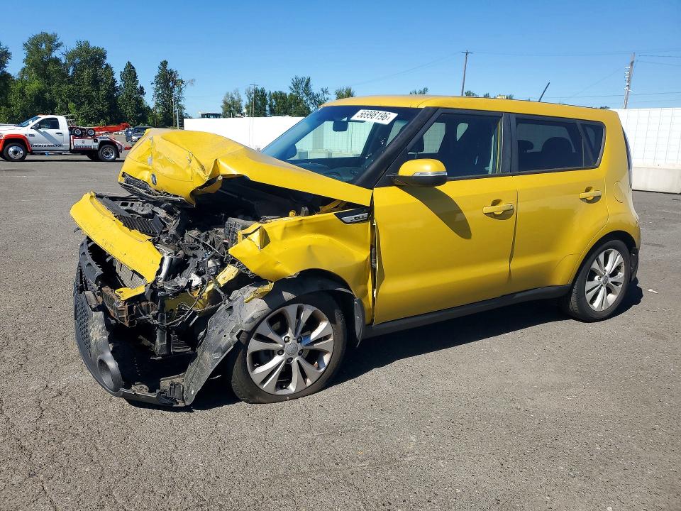 2014 Kia Soul VIN KNDJP3A56E7096856 COPART salvage auction — FRONT END, Or - Salvage Title Certificate, sold $850 on 2026-07-27 (photo 1)