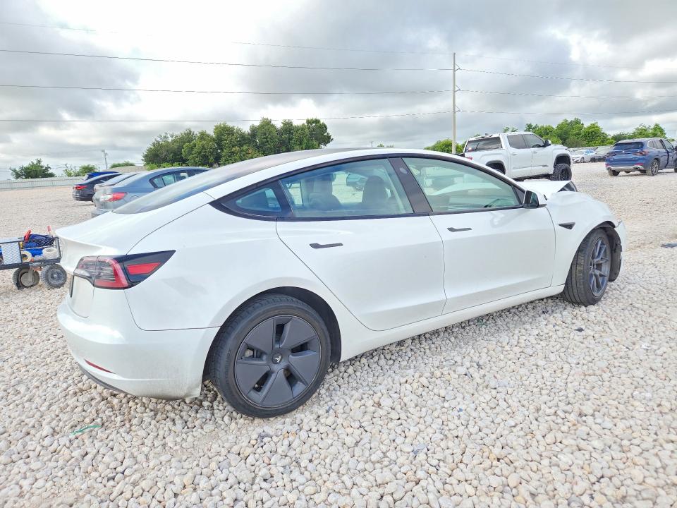 2023 Tesla Model 3 VIN 5YJ3E1EA9PF502670 COPART salvage auction — FRONT END, Tx - Salvage Vehicle Title, sold $3,400 on 2026-07-30 (photo 3)
