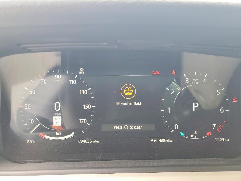 2021 Land rover RANGE ROVER VIN SALYJ2EXXMA312269 COPART salvage auction — FRONT END, Tx - Salvage Vehicle Title, sold $550 on 2026-07-30 (photo 9)