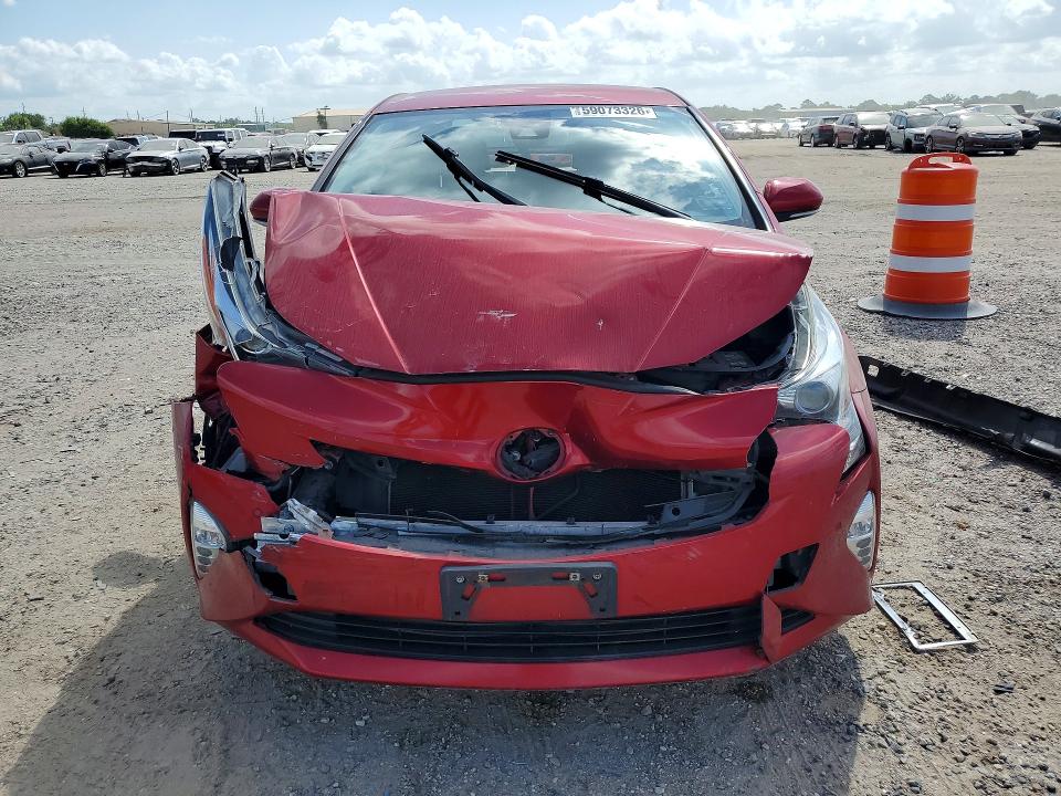 2017 Toyota Prius VIN JTDKARFU7H3537480 COPART salvage auction — FRONT END, TX - SALVAGE VEHICLE TITLE, sold $1,700 on 2026-07-27 (photo 5)
