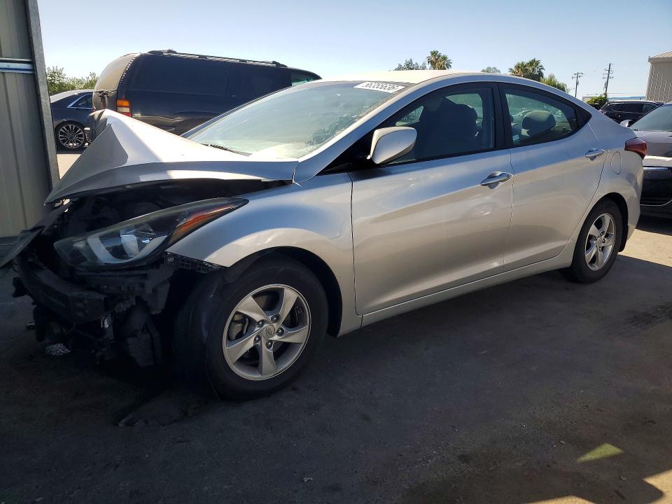 2015 Hyundai Elantra VIN 5NPDH4AE7FH646384 COPART salvage auction — FRONT END, Ca - Salvage Certificate, sold $950 on 2026-07-02 (photo 1)