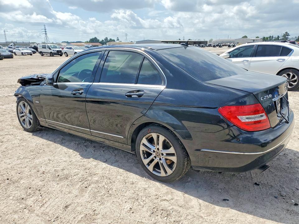 2012 Mercedes-benz C-klasse VIN WDDGF4HB5CA654653 COPART salvage auction — FRONT END, Tx - Salvage Vehicle Title, sold $600 on 2026-07-10 (photo 2)