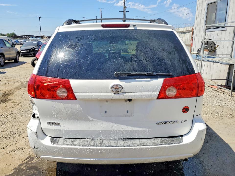 2009 Toyota Sienna VIN 5TDZK23C99S276190 COPART salvage auction — REAR END, Ca - Salvage Certificate, sold $750 on 2026-07-02 (photo 6)