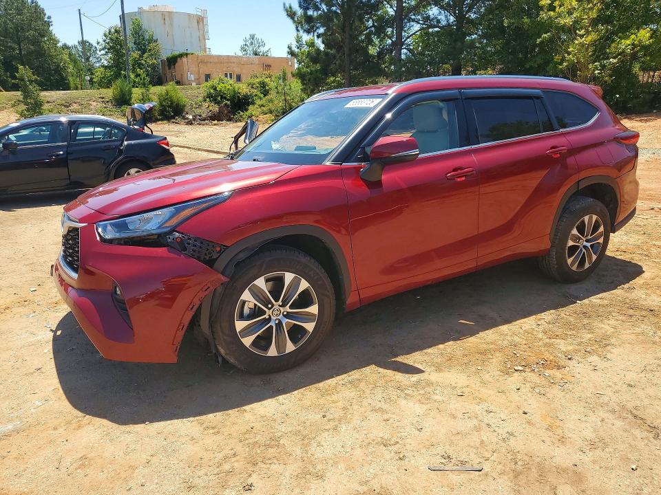 2020 Toyota Highlander VIN 5TDGZRAH2LS001908 — COPART salvage auction photo