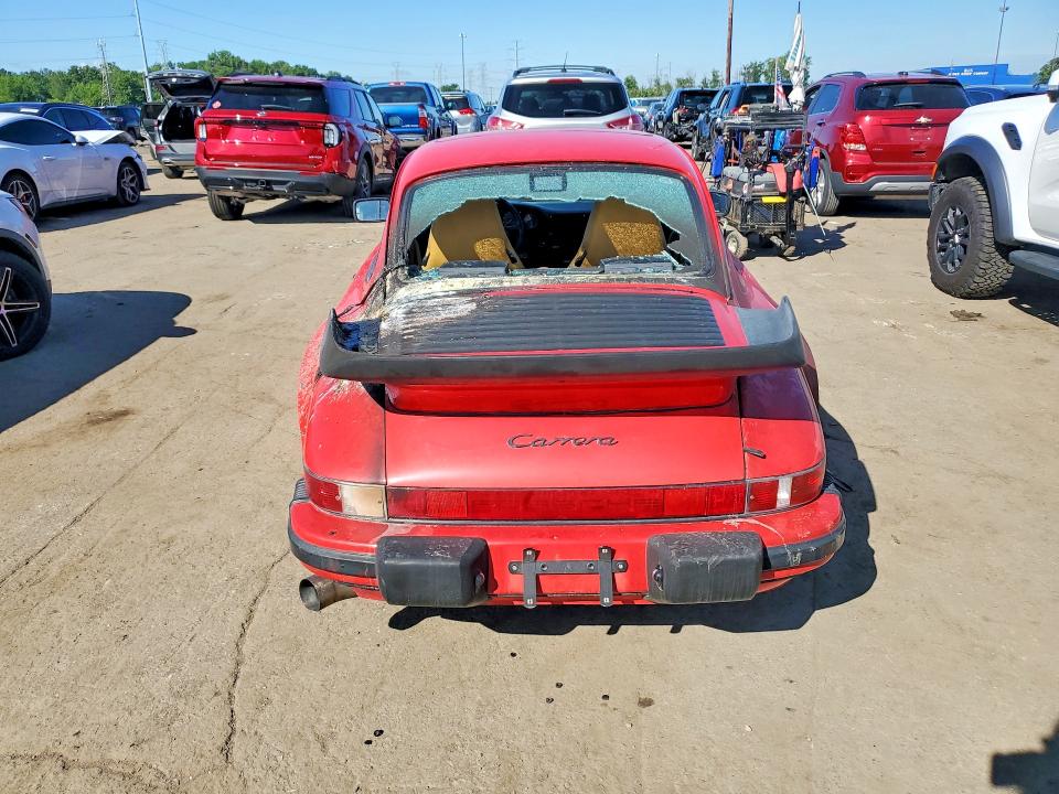 1988 Porsche 911 VIN WP0AB0914JS120691 COPART salvage auction — ENGINE BURN, Mi - Certificate Of Title, sold $37,750 on 2026-07-07 (photo 6)
