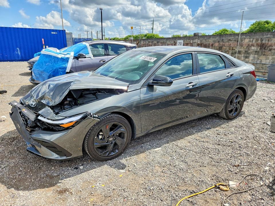 2026 Hyundai Elantra VIN KMHLM4DG2TU170871 COPART salvage auction — FRONT END, FL - CERT OF TITLE SLVG REBUILDABLE, sold $1,450 on 2026-07-27 (photo 1)