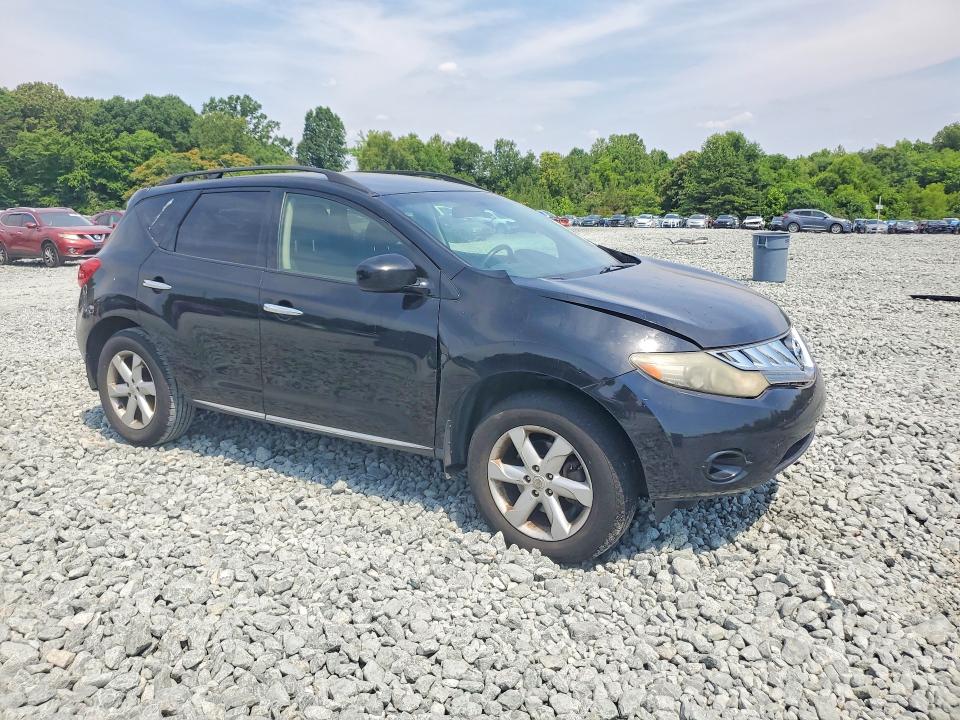 2009 Nissan Murano VIN JN8AZ18UX9W011058 COPART salvage auction — FRONT END, Nc - Salvage Certificate Of Title, sold $375 on 2026-07-15 (photo 4)