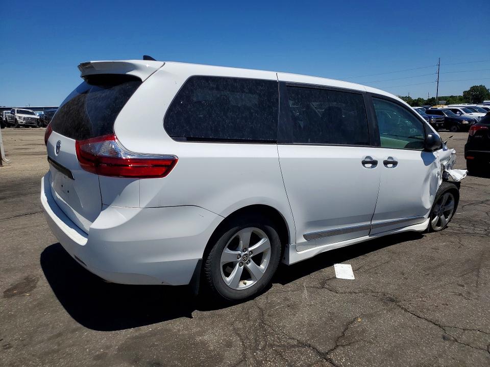 2020 Toyota Sienna VIN 5TDZZ3DC2LS058843 COPART salvage auction — FRONT END, Co - Public - Salvage Title, sold $7,800 on 2026-07-07 (photo 3)