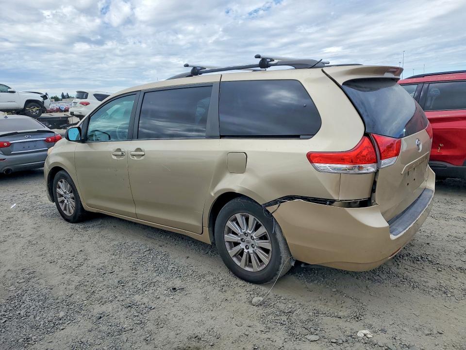 2011 Toyota Sienna VIN 5TDJK3DC1BS002960 COPART salvage auction — REAR END, Ca - Salvage Certificate, sold $15 on 2026-07-28 (photo 2)