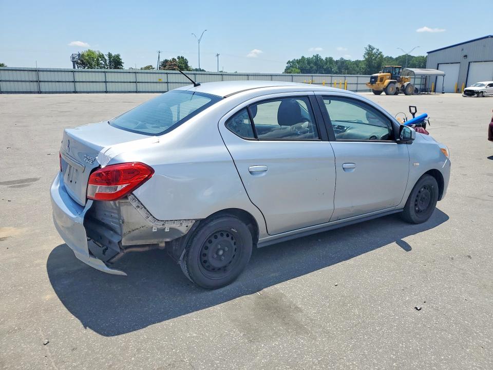 2019 Mitsubishi Mirage VIN ML32F3FJ3KHF12838 COPART salvage auction — REAR END, Ny - Mv-907A Salvage Certificate, sold $950 on 2026-07-23 (photo 3)