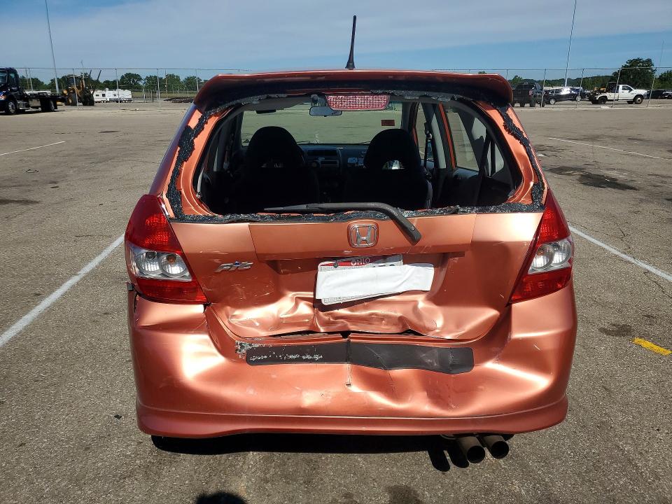2008 Honda Fit VIN JHMGD38668S004503 COPART salvage auction — REAR END, Oh - Cert Of Title-Salvage, sold $250 on 2026-07-06 (photo 6)