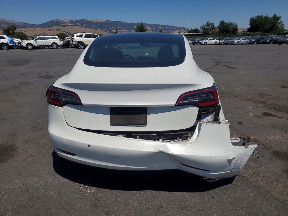 2022 Tesla Model 3 VIN 5YJ3E1EA0NF185682 COPART salvage auction — REAR END, Ca - Salvage Certificate, sold $5,300 on 2026-07-07 (photo 6)